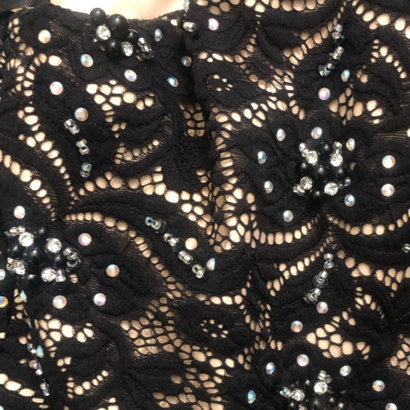 Nina Canacci Enchanting High Neck Sleeveless Black Ball Gown Dress #1247 Size 18 - Picture 6 of 11